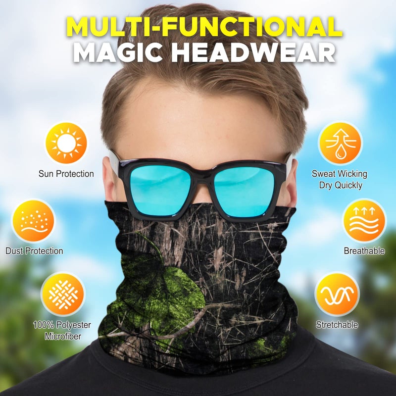 JOEYOUNG Headwear, Bandana, Neck Gaiter Head Wrap Headband Balaclava Magic Scarf - Image 2